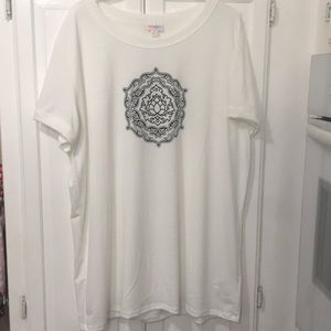 LulaRoe • Liv • White with Black Design • 3XL